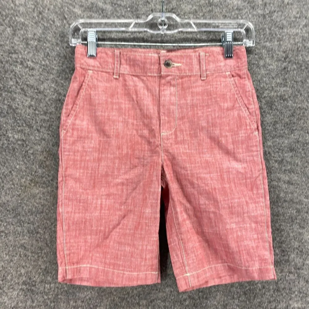 New The Children's Place Shorts Boys 8 Pink Bermuda Pockets Cotton Pockets